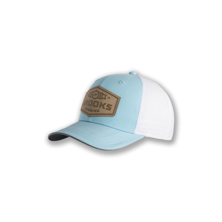 Brooks Discovery Trucker - Mens Running Hat - Arctic/Lightskyblue/White//Adventure Run (14209XIHB)